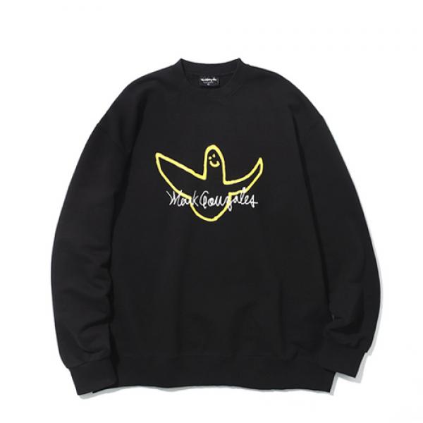 (MG1901CR03) ANGEL LOGO CREWNECK_BLACK